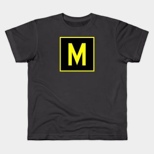 M - Mike - FAA taxiway sign, phonetic alphabet Kids T-Shirt